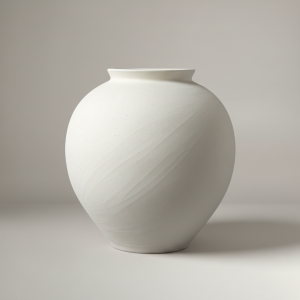 White Textured Vase